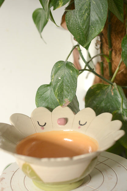 Bol à ramen marguerite et coccinelle